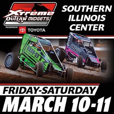 Indoor racing this weekend at the DuQuoin State Fairgrounds!...